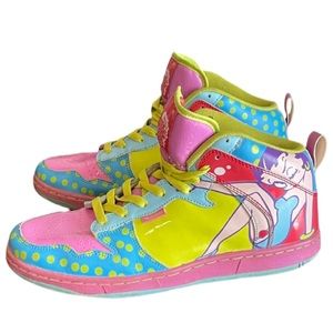READ Betty Boop Milkshake High Top Sneakers 2008 Sz 9
